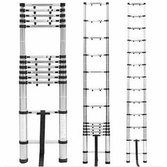 Multi Purpose Stainless Telescopic Ladder Folding Extension Non-Slip Portable