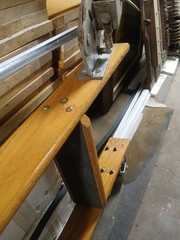 Putnam ROLLING Solid Wood Warehouse/Library LADDER