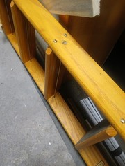 Putnam ROLLING Solid Wood Warehouse/Library LADDER
