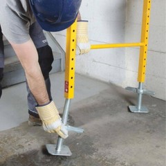 24 in. Adjustable Scaffold Leveling Jack – Galvanized Steel, Heavy Duty (4-Pack)