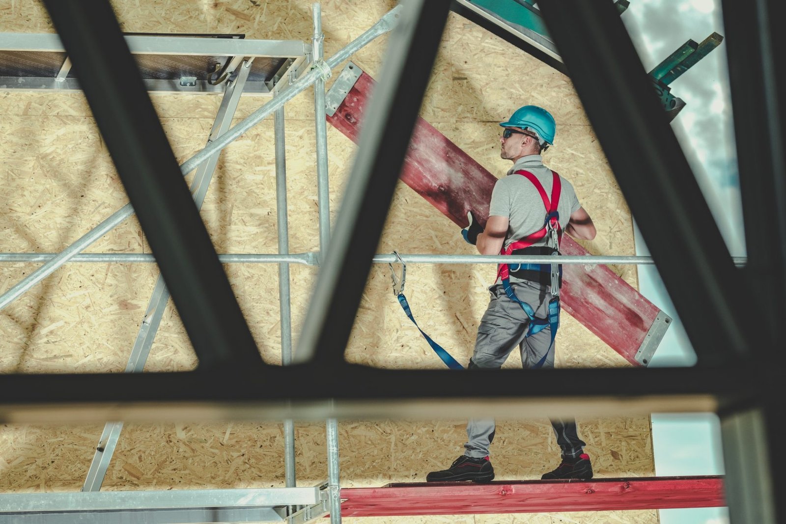 Men Installing Scaffolding